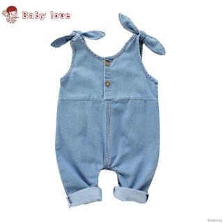 Quần Yếm Denim Cho Bé Gái