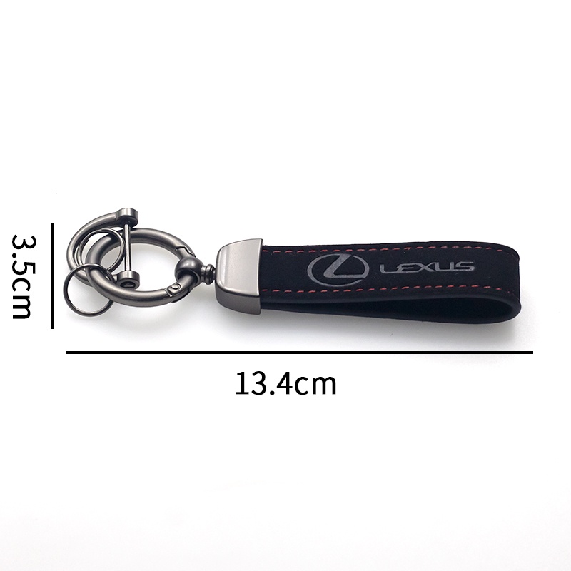 1 Móc Khóa Dây Da Lộn Màu Đen In Logo Xe Hơi Lexus ES300 RX330 RX300 GS300 IS250 IS200 CT200h NX RX