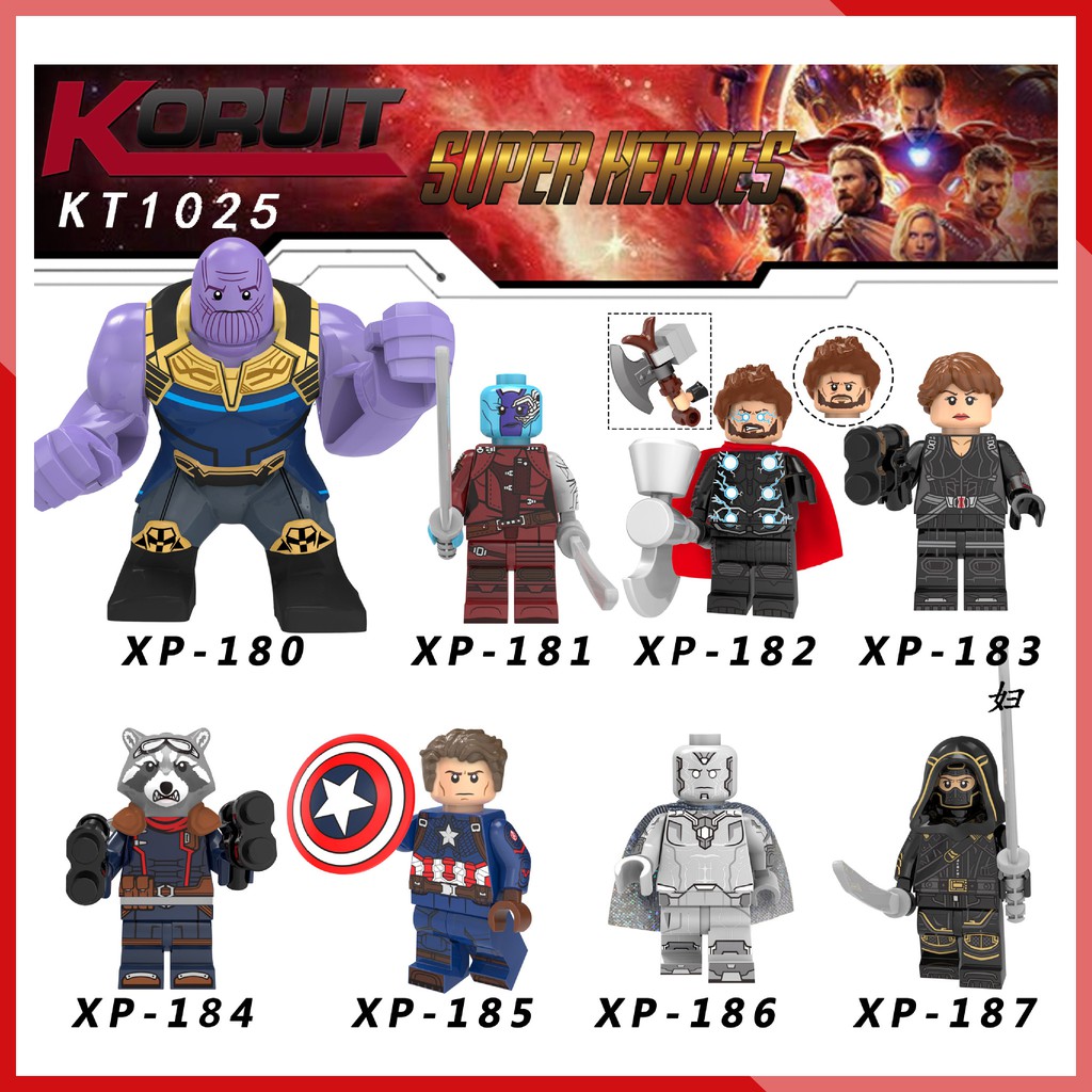 Minifigures siêu anh hùng và Thanos trong End Game - Đồ chơi Lắp ghép Xếp hình Mô hình Mini Iron Man EndGame KT1025