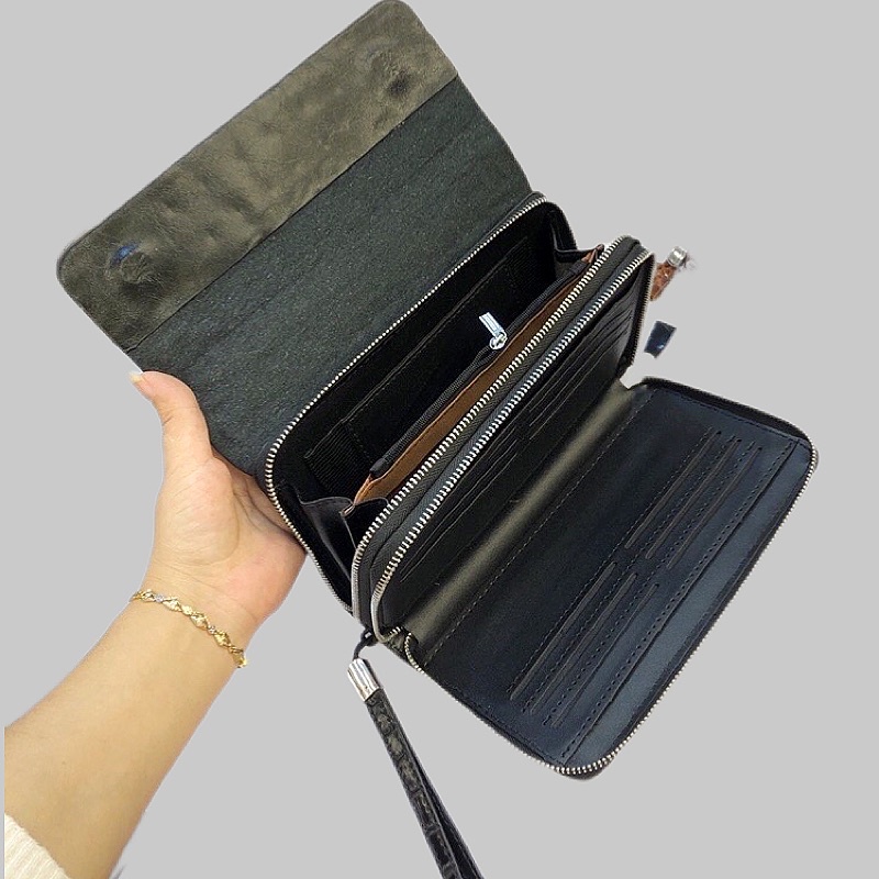 Ví Cầm Tay Cho Nam Da Cá Sấu Clutch Nam Cao Cấp - A&ESHOP 8916