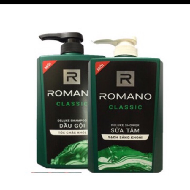 Combo dầu gội+sữa tắm Romano 650g