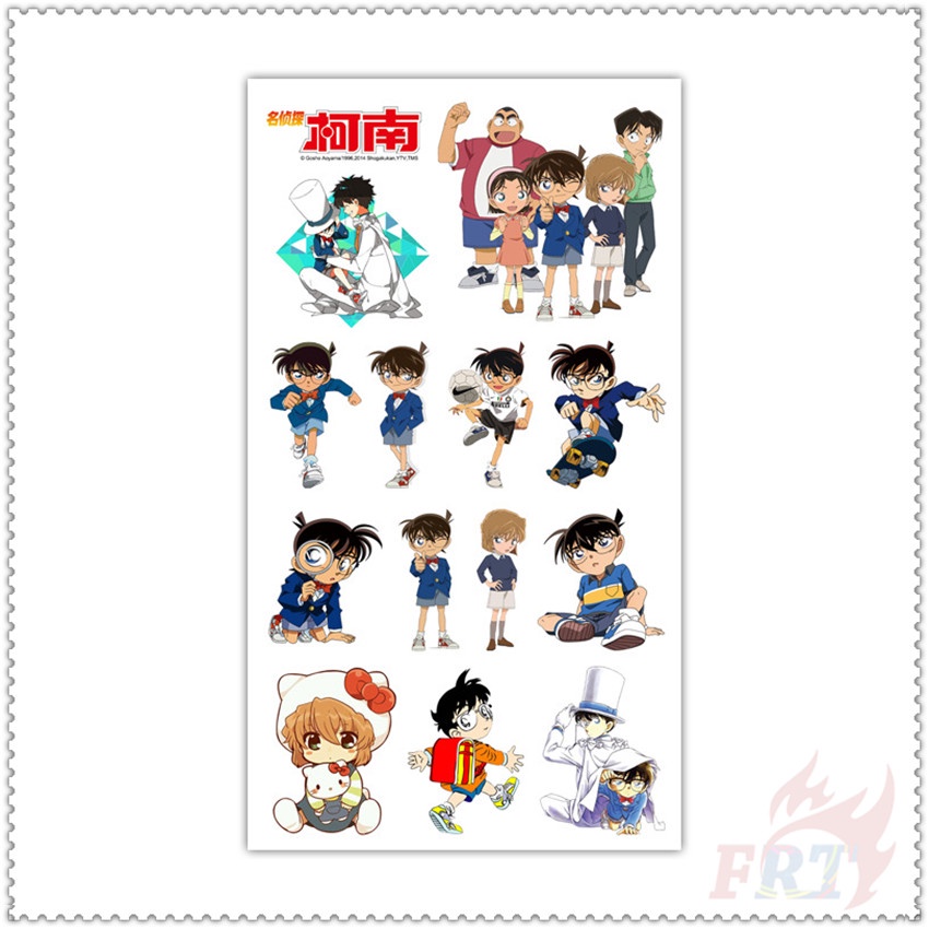 ✿ Hình Xăm Dán Tạm Thời mini series 01 Thiết Kế Hình Thám Tử conan Độc Đáo ✿ 1 Tấm Hình Xăm Dán Tay / Chân Chống Nước Quyến Rũ