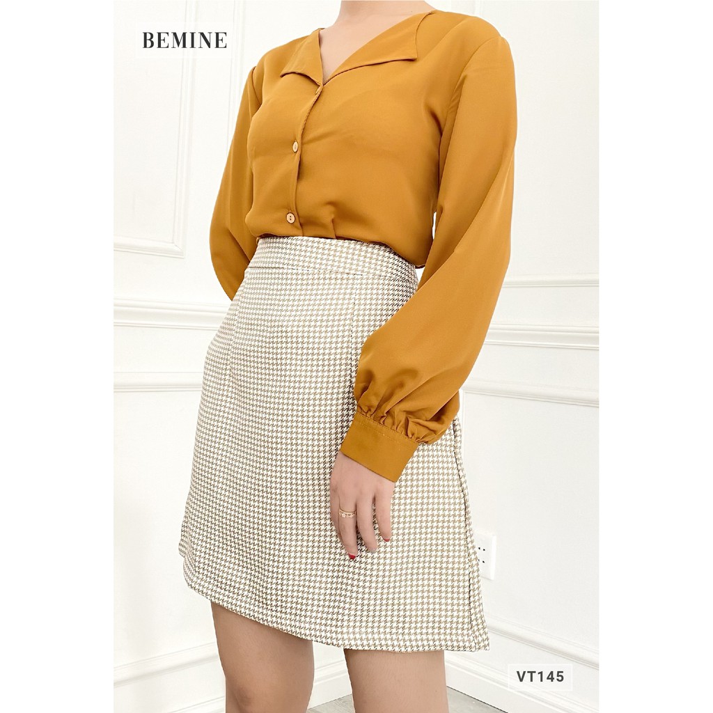 Chân váy chữ A họa tiết ziczac BEMINE VT145NAU | BigBuy360 - bigbuy360.vn