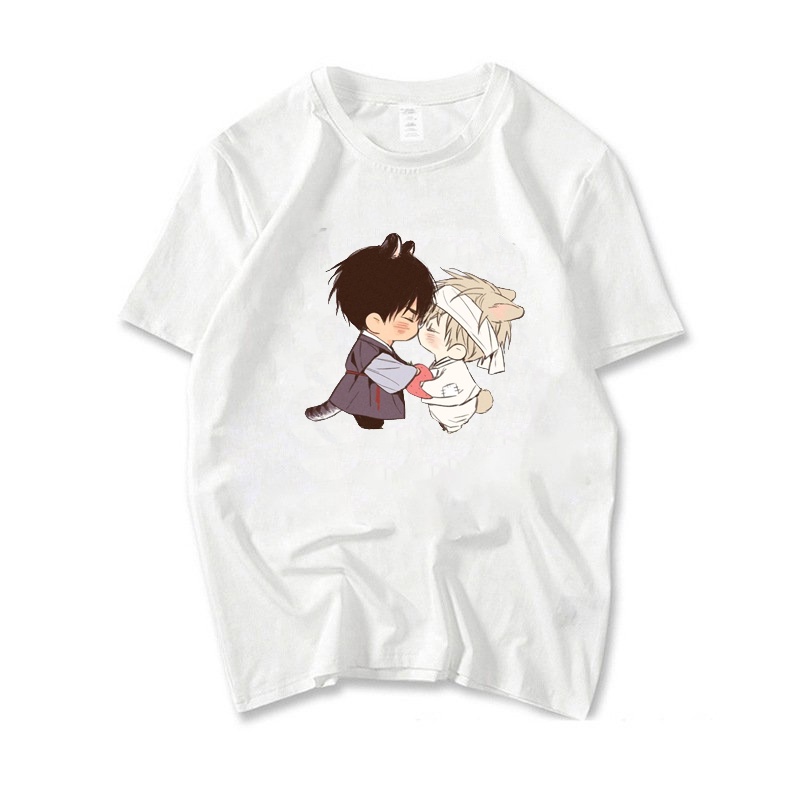 Áo thun phông trắng in hình NO LOVE ZONE chibi anime thời trang nam nữ cá tính