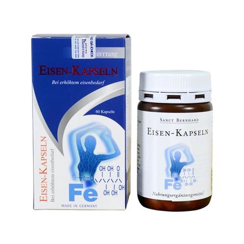 Viên uống bổ sung sắt Sanct Bernhard EISEN-KAPSELN (Hộp 60 viên)