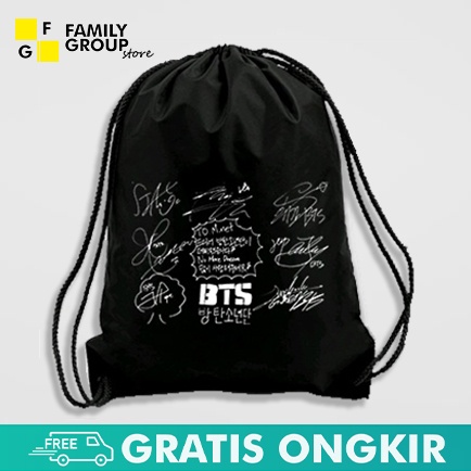 Ba Lô Dây Rút Chống Nước Phong Cách Thể Thao Bts