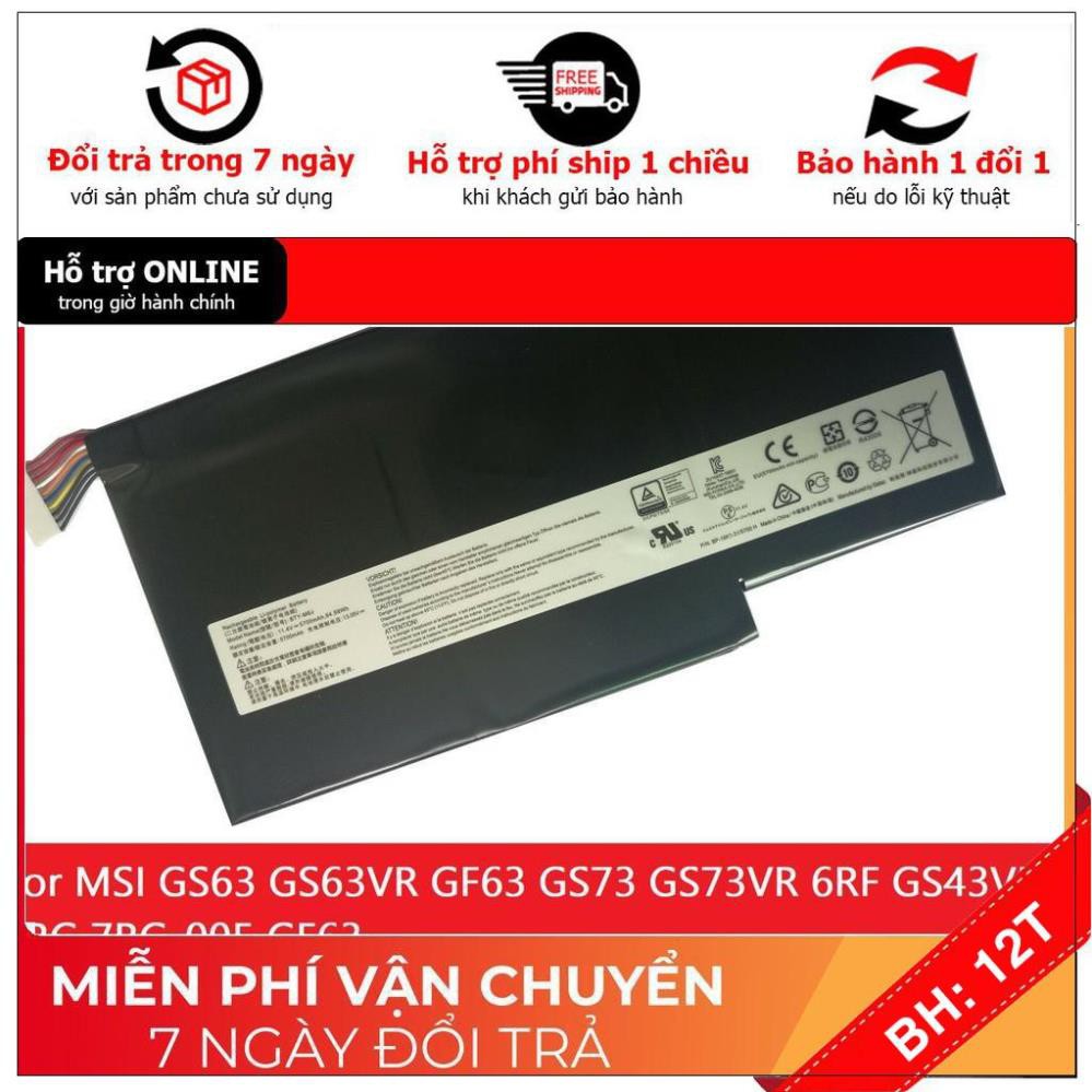 PIN LAPTOP BTY-M6K , BTY-M6J  For MSI GS63 GS63VR GF63 GS73 GS73VR 6RF GS43VR 7RG 7RG-005 GF63