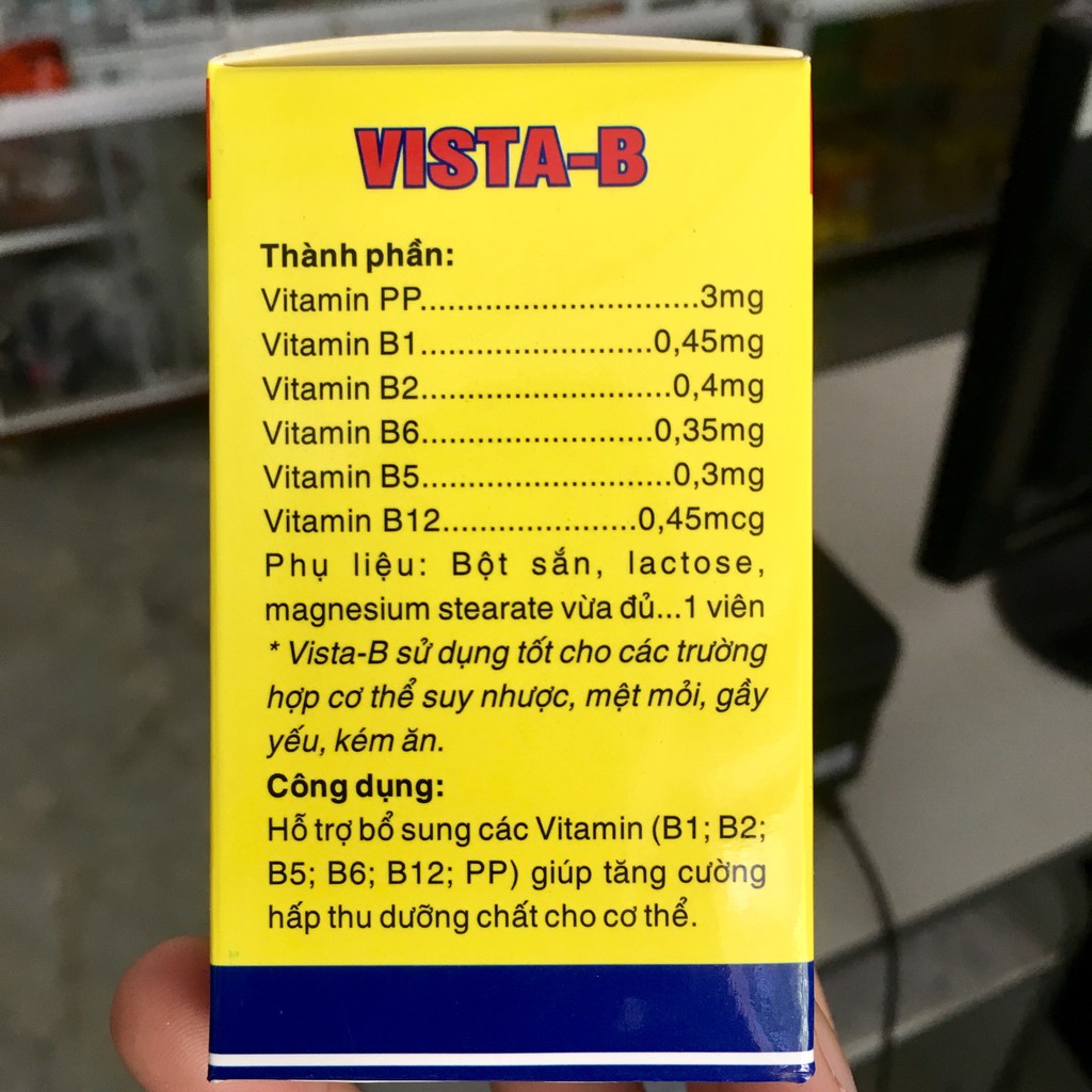 Viên uống Vitamin VISTA B12 lọ 100 viên | BigBuy360 - bigbuy360.vn