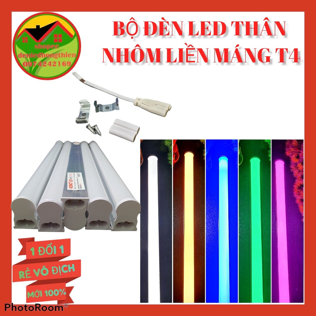ĐÈN T4 LED THÂN NHÔM LIỀN MÁNG 70CM/85CM/1M/1M2