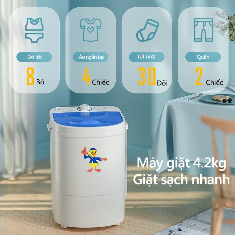 Máy giặt mini cao cấp Máy giặt vắt quần áo gia dụng mini Giá rẻ đặc biệt phù hợp dành cho học sinh sinh viên