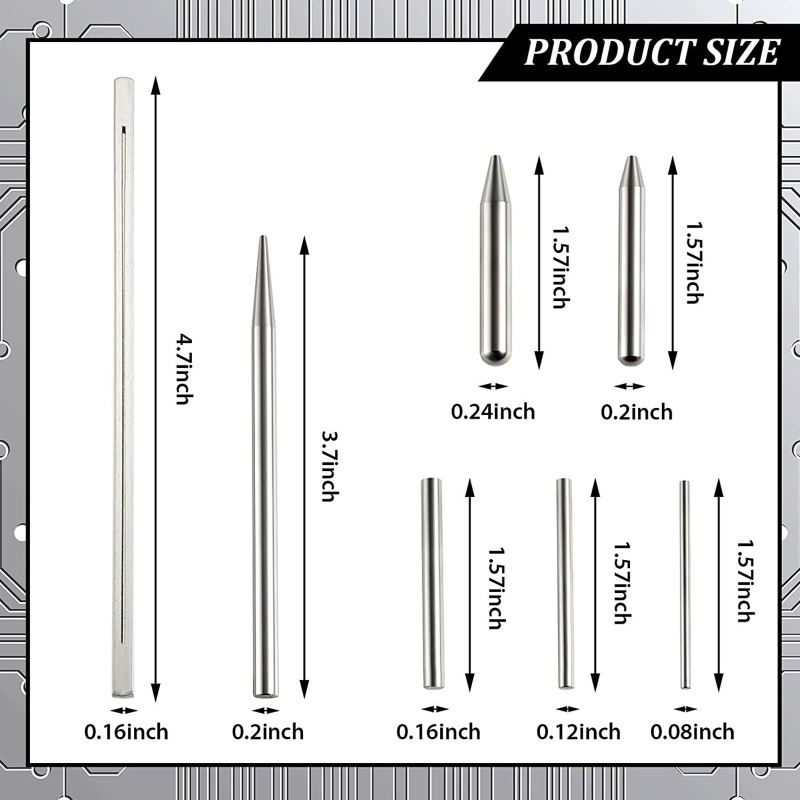 Bộ 7 Dụng Cụ Kim Loại Hỗ Trợ Uốn Cong Cạnh Hình Nón DIY
