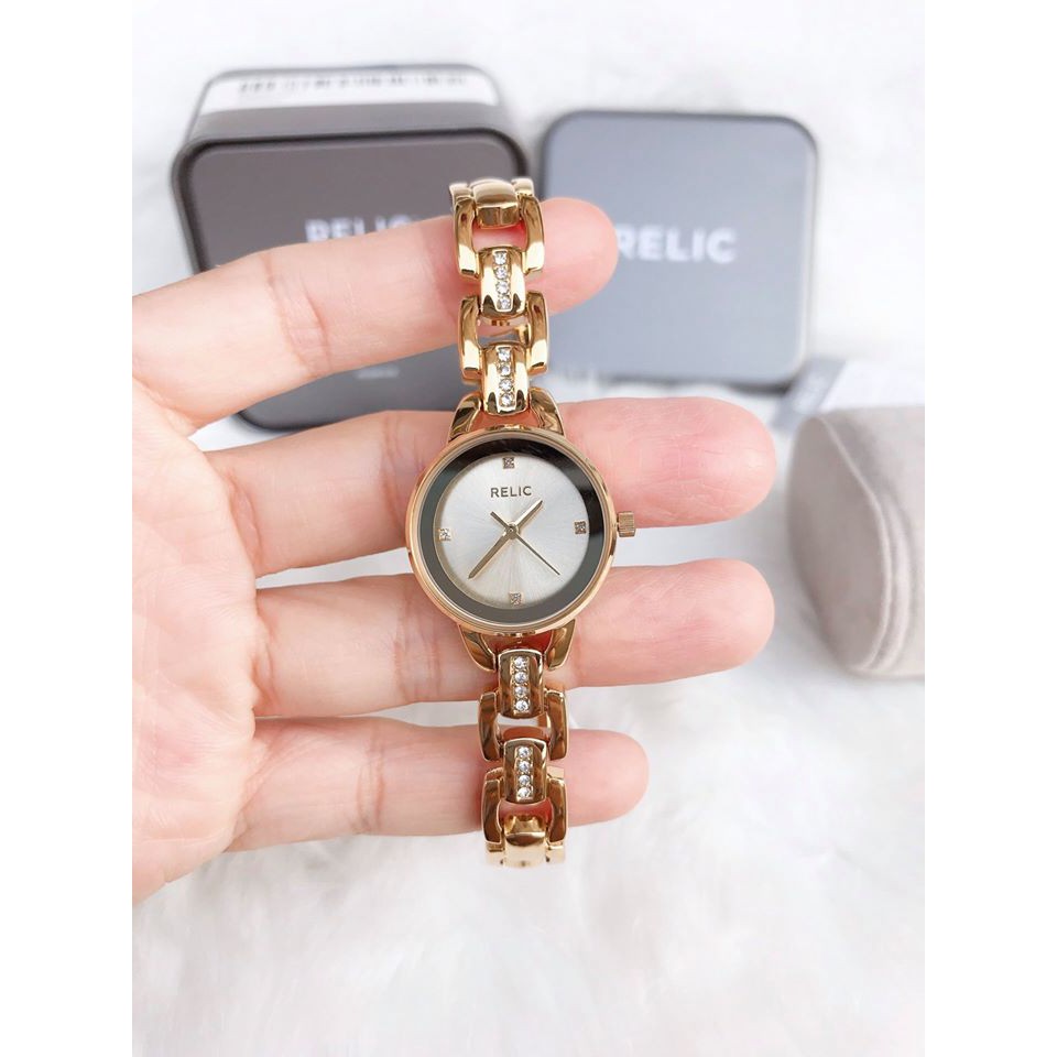 Đồng hồ Nữ CHÍNH HÃNG Relic by Fossil ZR34543 Caroline dạng lắc tay nhỏ xinh cực kỳ