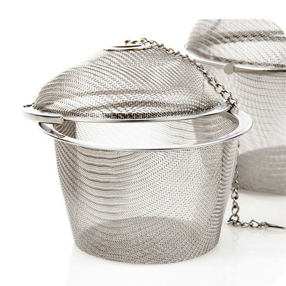 JANE 5 Sizes Herbal Locking Steeper Spice Stainless Steel Tea Ball Strainer Mesh