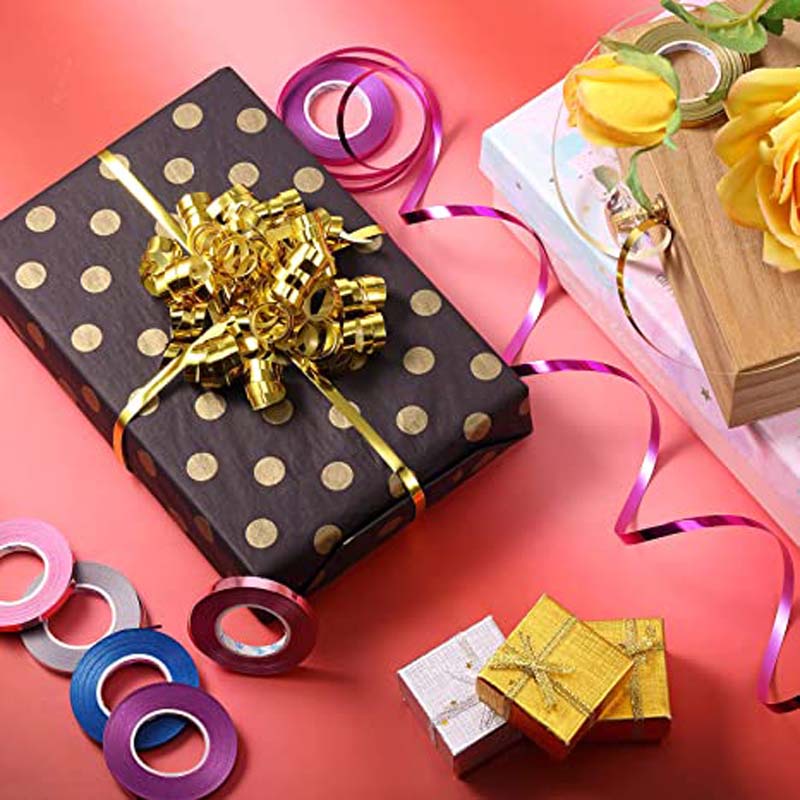 Cuộn dây ruy băng màu lấp lánh dài 10m trang trí tiệc tiện dụng