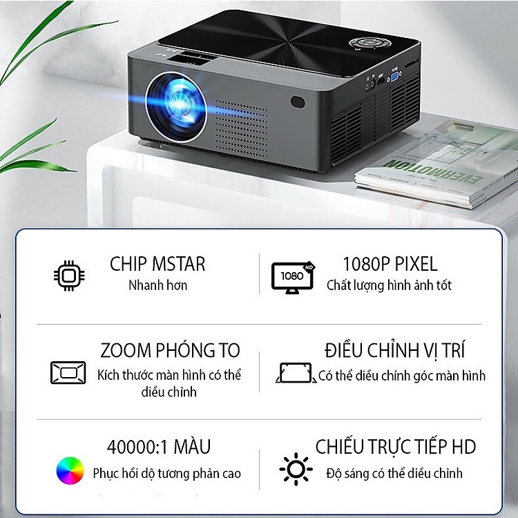 [ Chính hãng ] Combo Máy Chiếu Mini W2S Chạy Hệ Điều Hành Android Siêu Nét + HDMI không dây Chromecast 3 Ultra 4K