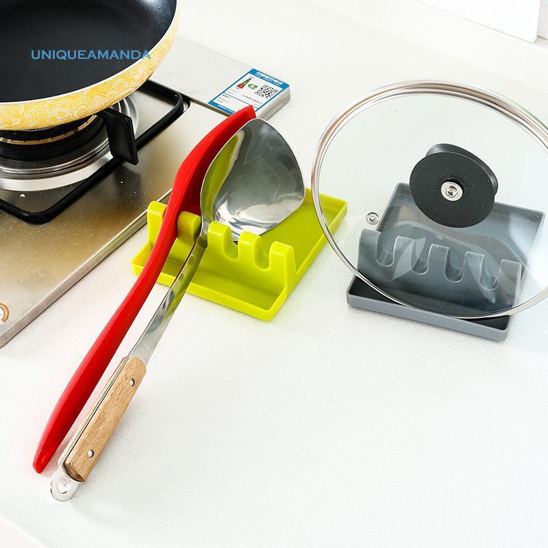 ✿UNI✿Kitchen Spatula Drain Rack Spoon Knife Pot Lid Rest Holder Tableware Organizer
