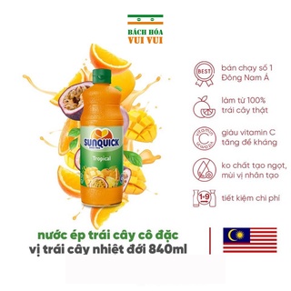 Nước ép hỗn hợp trái cây nhiệt đới Sunquick Tropical Juice 840ml