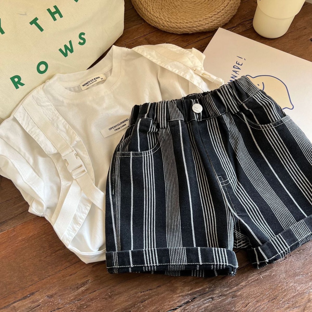 Hàng Mới Về Mới Quần Short Denim Cotton Dáng Rộng Thoải Mái Thời Trang Mùa Hè Cho Bé Trai Và Gái