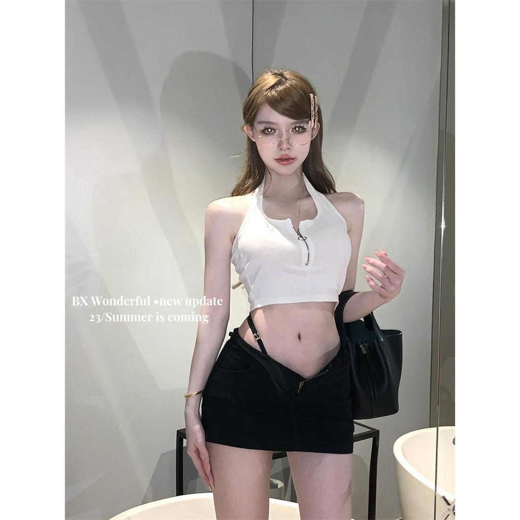 QADCOL Chân váy jean Lưng Cao Ôm Dáng Phong Cách Retro Thời Trang Mùa Hè Cho Nữ