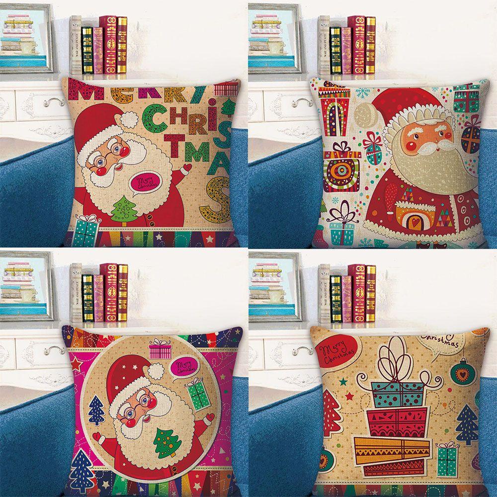 CONOPERY Vỏ Bọc Gối Đơn In Họa Tiết Giáng Sinh Trang Trí Nhà Cửa
