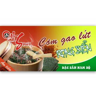 6 gói Cơm Gạo lứt rong biển/muối mè sấy ăn liền cho người ăn chay/giảm cân/bệnh tiểu đường