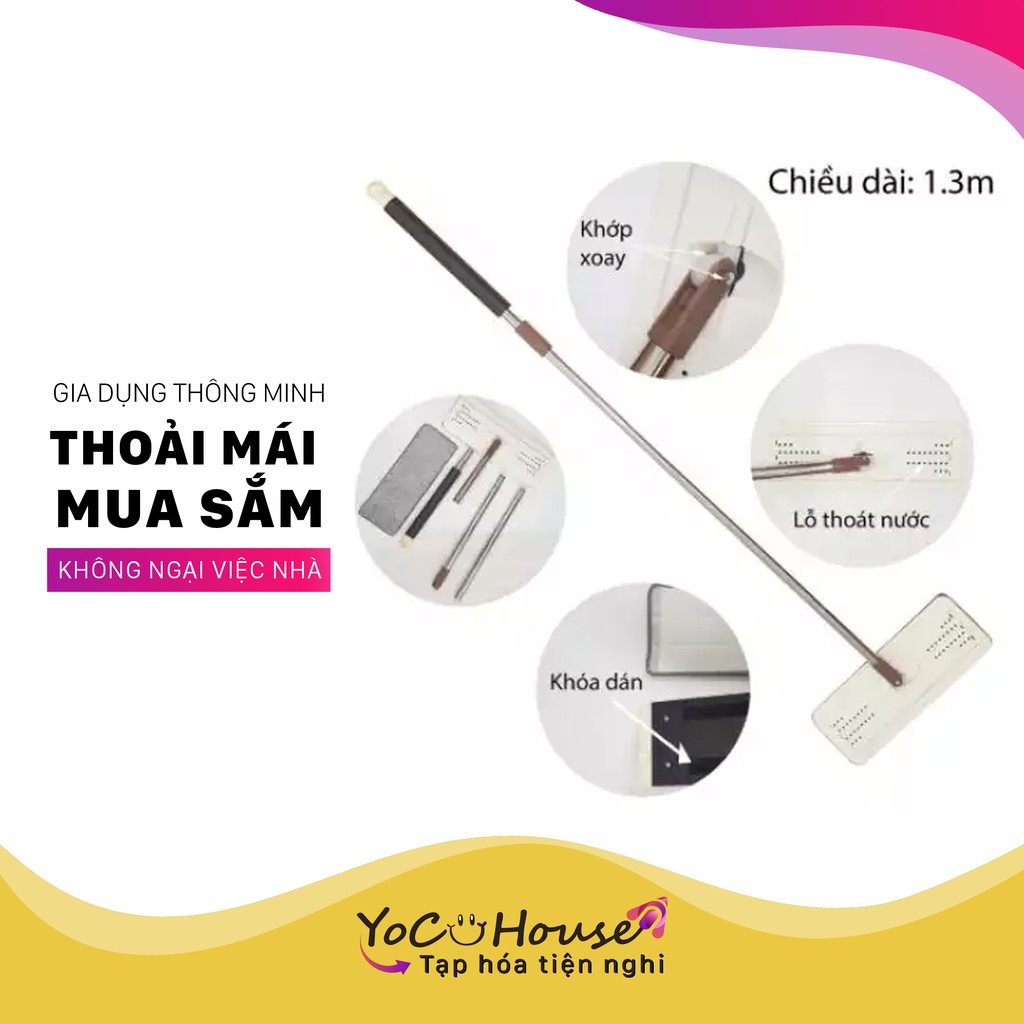 Cây lau nhà dành cho bộ vắt phẳng chữ nhật - YenjHouse