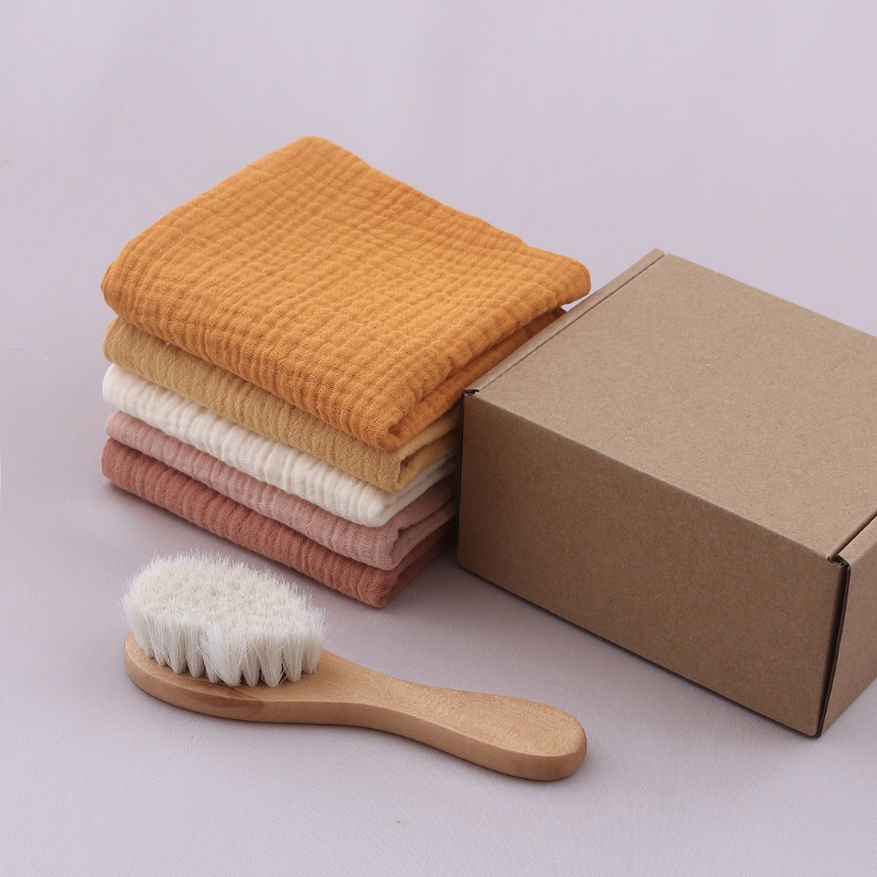 Khăn Lau Mặt Cotton Mềm Mại Hình Vuông Cho Bé Sơ Sinh
