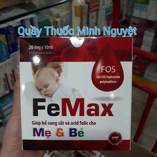 FeMax - Bổ sung sắt, acid folic và vitamin cho mẹ bầu, trẻ em, người thiếu máu do thiếu sắt - Không