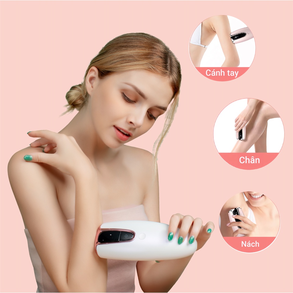 Máy Triệt Lông Mini Vĩnh Viễn IPL LUX 300k Xung Tẩy Lông Hiệu Quả Sử Dụng Đến 15 Năm Trẻ Hóa Da