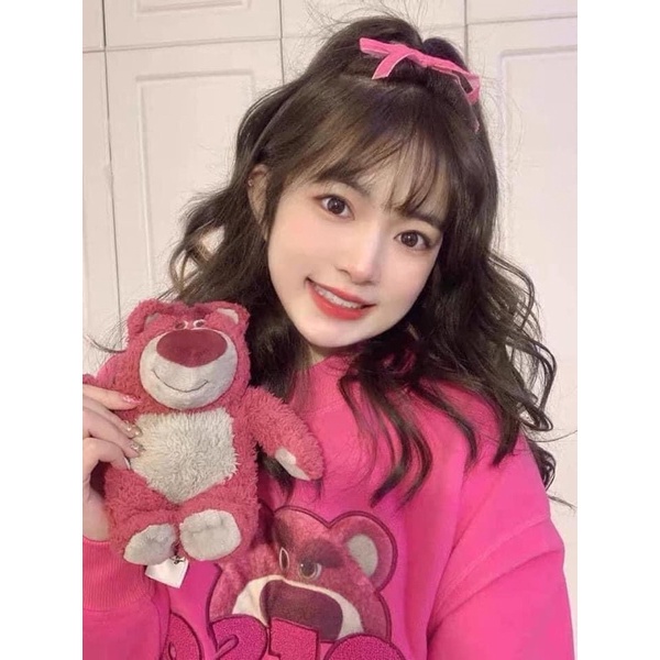 Áo nỉ bông Losto gấu hồng Disney ulzzang