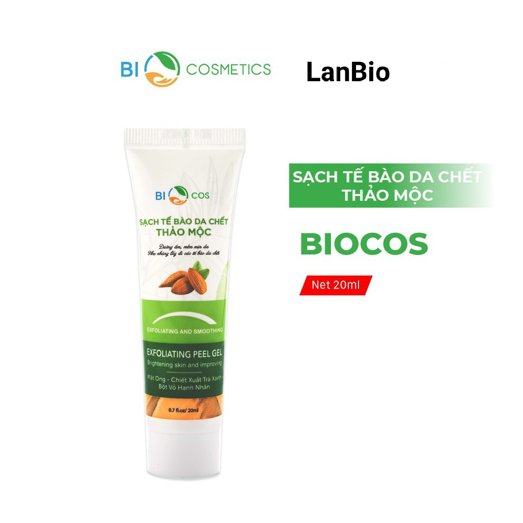 Tẩy Da Chết Thảo Mộc BIOCOS 20ml – Exfoliating Peel Gel Sạch Da, Dưỡng Ẩm, Sáng Mịn