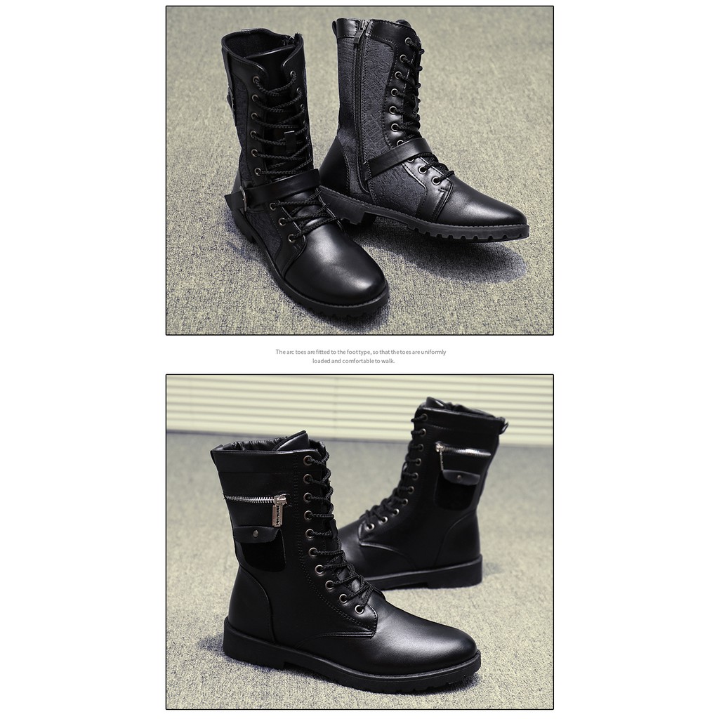 giày bốt cổ cao phong cách hàn quốc | BigBuy360 - bigbuy360.vn