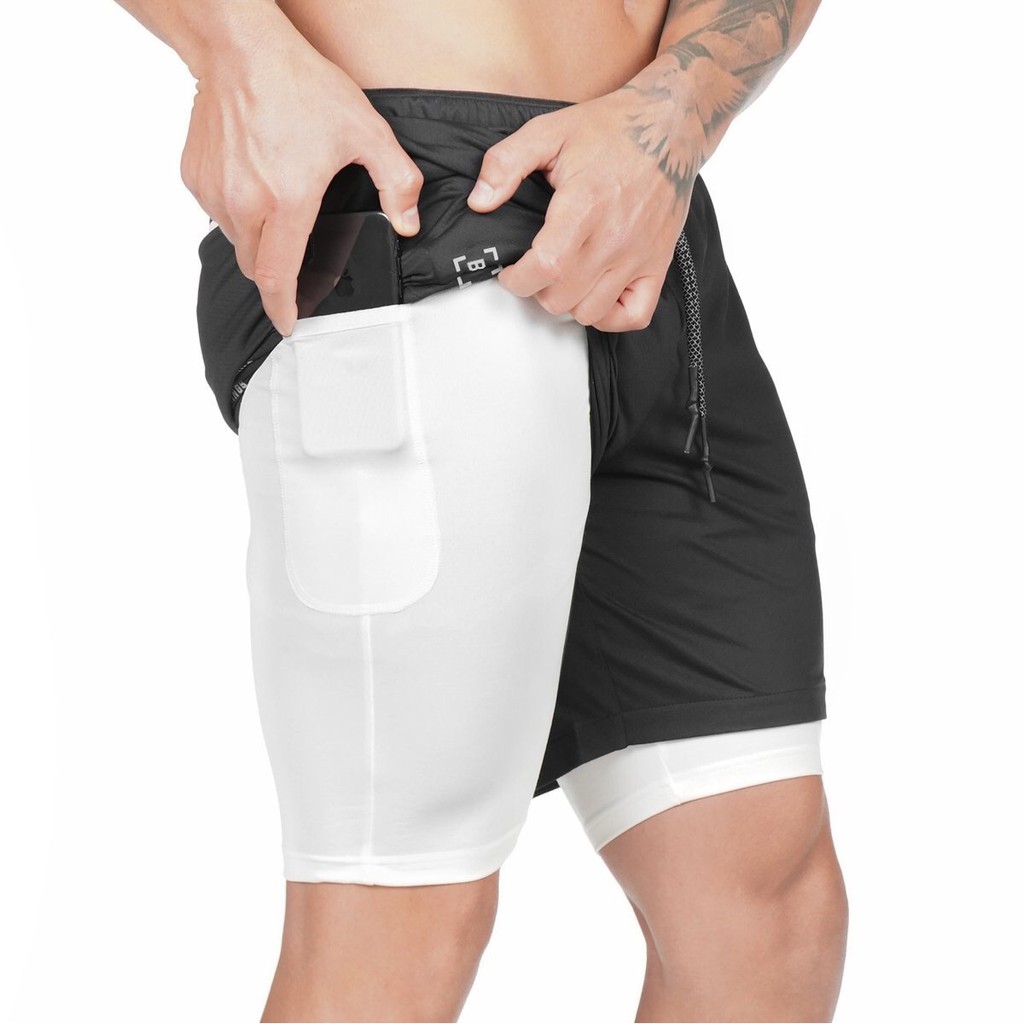 QUẦN TẬP GYM THỂ THAO - QUẦN SHORT 2 LỚP