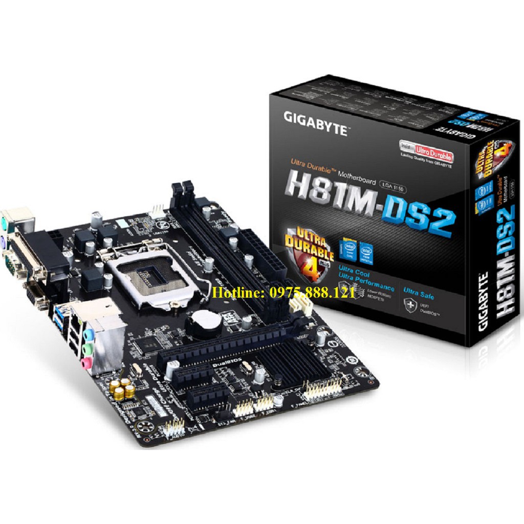 ( Giảm giá ) Main Gigabyte H81M-DS2 Like New Full Box như mới