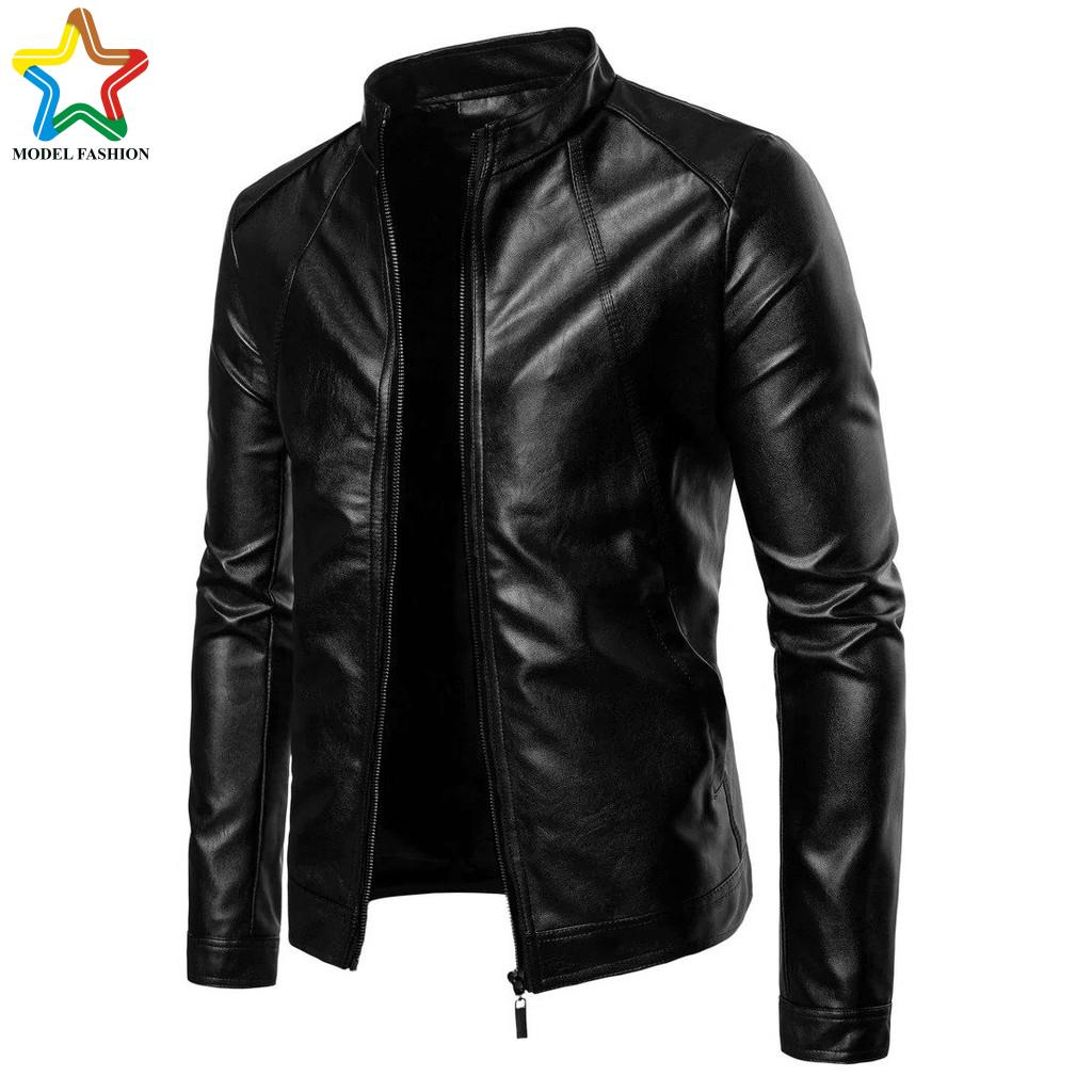 Áo khoác nam 2 lớp cao cấp PHL - 156 lớp da ngoài/lớp lót lông ấm áp - Áo khoác da cực kỳ cá tính