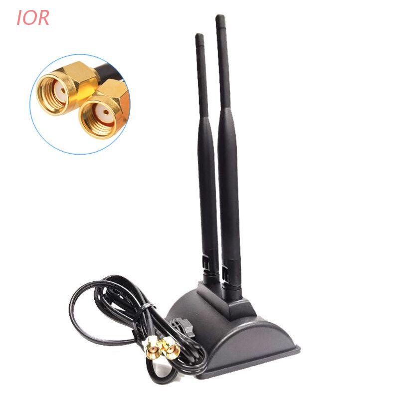 Ăng Ten WiFi Hai Băng Tần Kép 5G 6DBi Cổng RP-SMA Có Đế Từ Tính Cho PCI-E