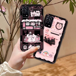ốp lưng điện thoại oppo a55 4g / a55 5g bộ hình gấu nâu chibi vô cùng đáng yêu