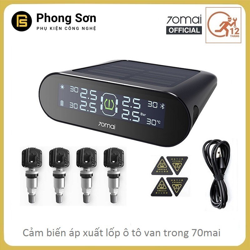 Cảm biến áp suất lốp xe ô tô , Cảm biết áp suất lốp TPMS Xiaomi 70mai MiDrive T01  ( van gắn trong )