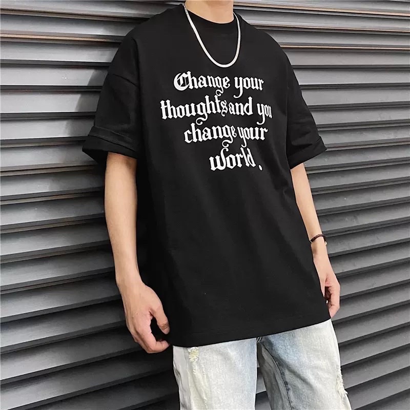 Áo thun phông nam nữ PINK tay lỡ form rộng CHANGE Unisex