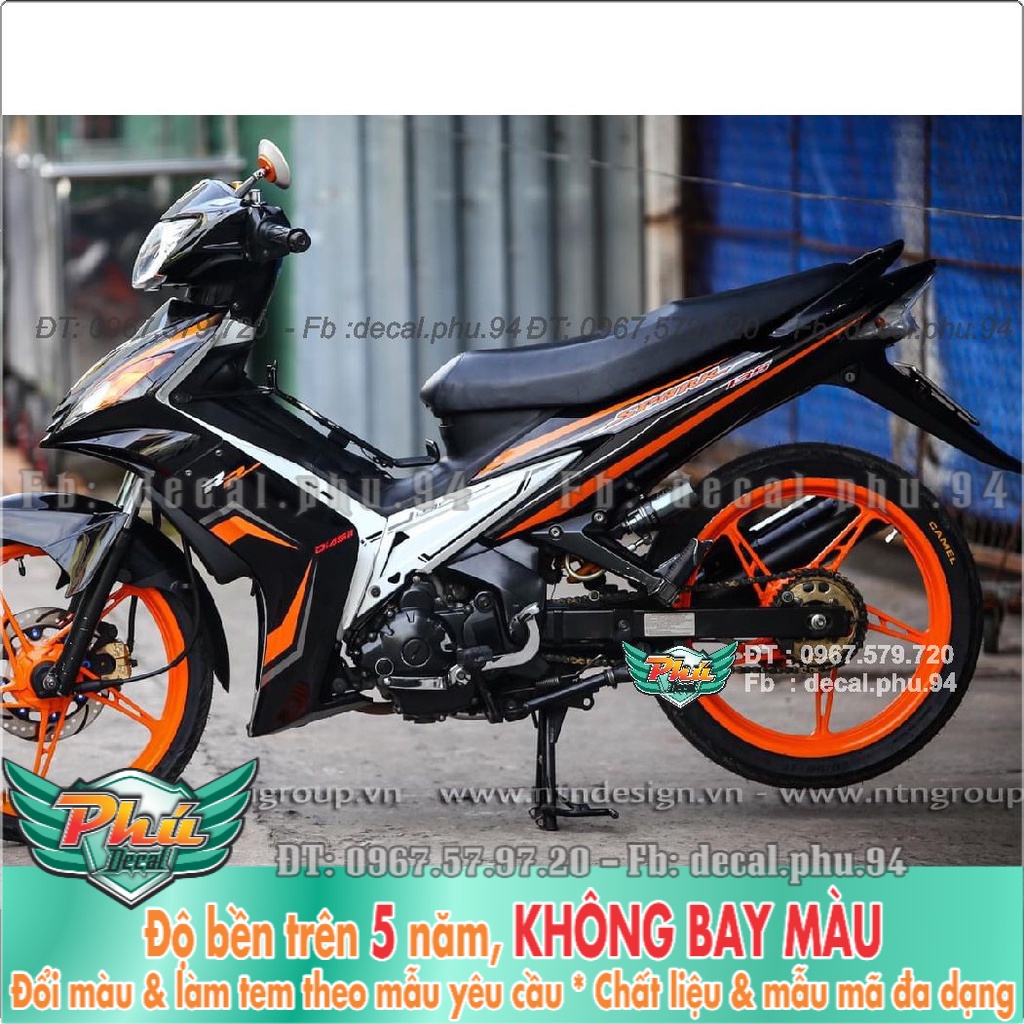 Tem Rời Ex 2006-2010 Cam đen (K) -1