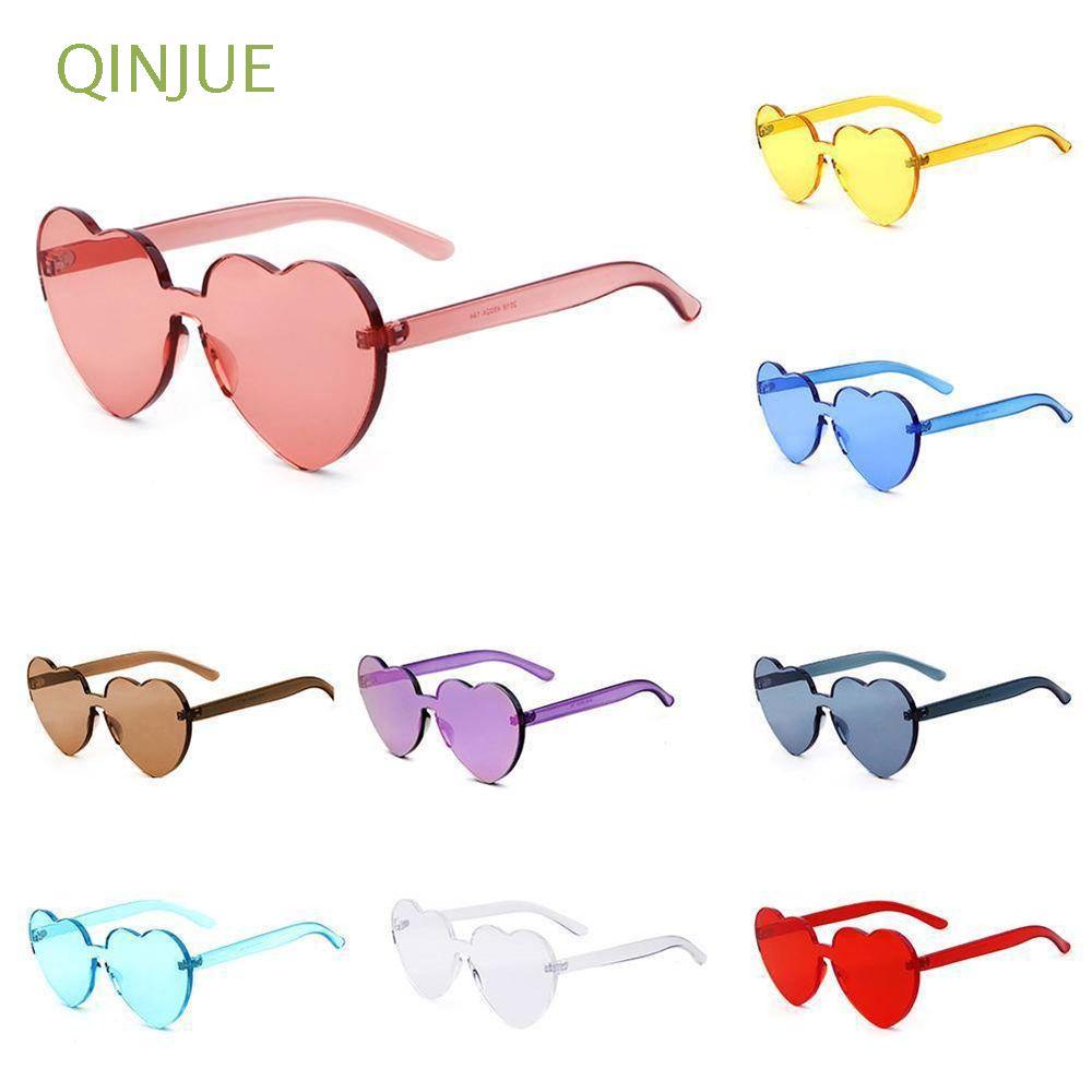 Kính mát chống nắng UV400 thiết kế kiểu trái tim nhiều màu thời trang cho nữ