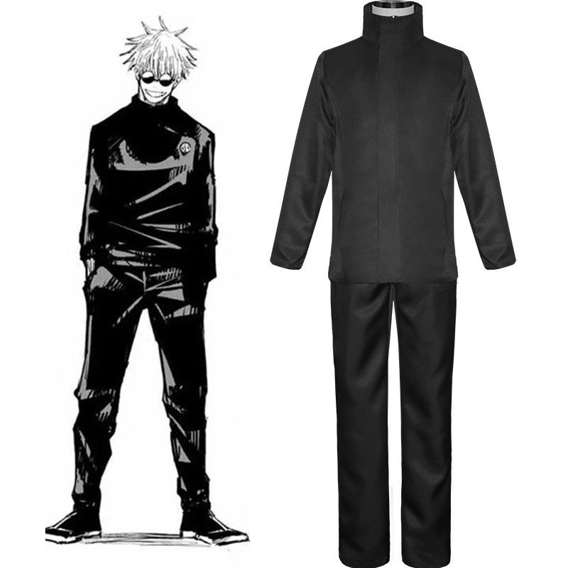 Trang phục cosplay màu xanh đen gồm áo và quần/tóc giả cho tiệc giáng sinh