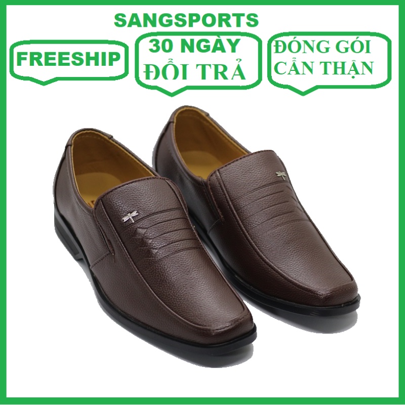 Giày Tây Trung Niên Da Mềm Đế Cao Su Đã Khâu Chắc Chắn size 38 đến 43 ( hàng hộp)OG01