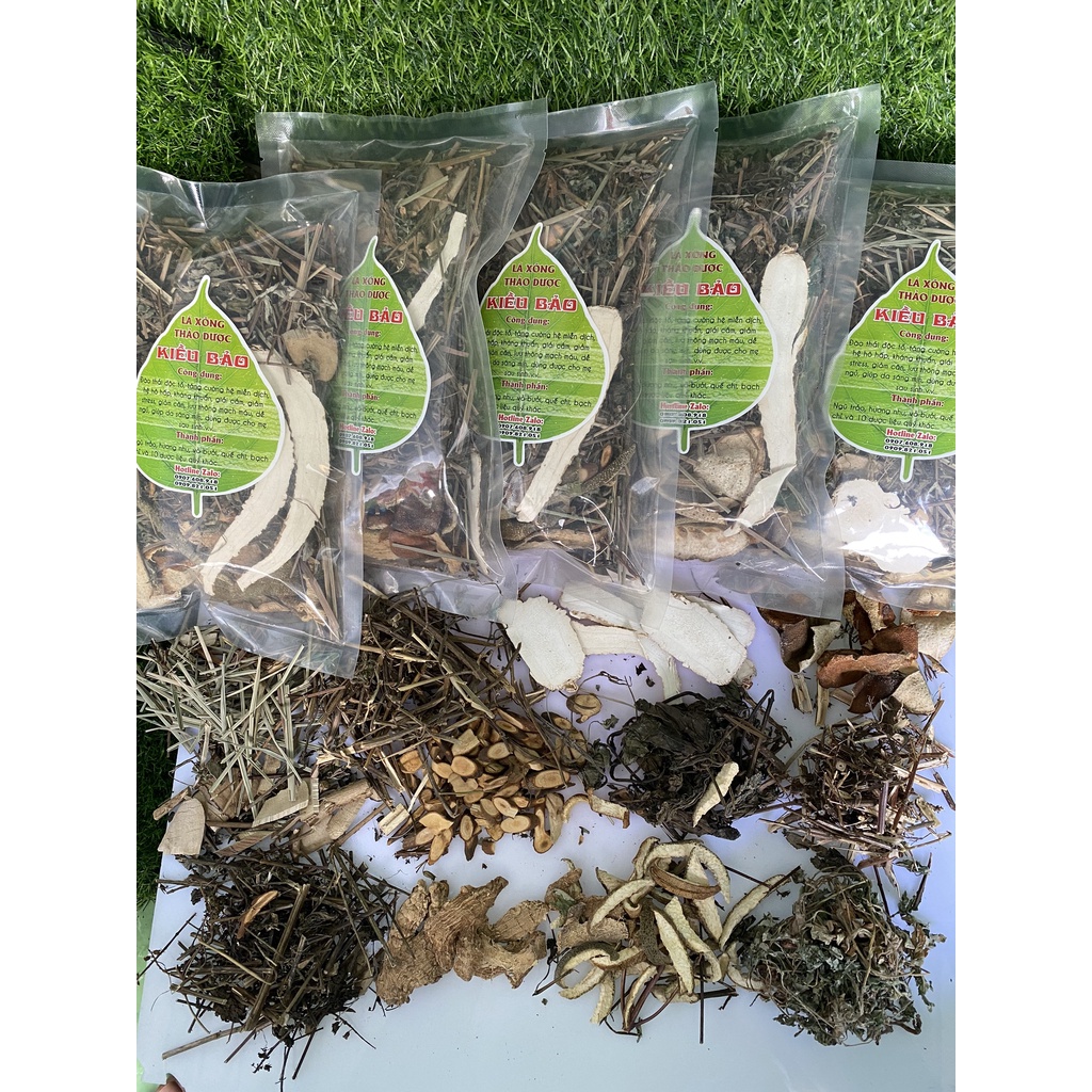 Combo 5 Gói Lá Xông Giải Cảm-Thảo Dược -Lưu Thông Khí Huyết- Kháng Khuẩn-Giúp Giảm Cân_Dùng Được Cho Mẹ Sau Sinh
