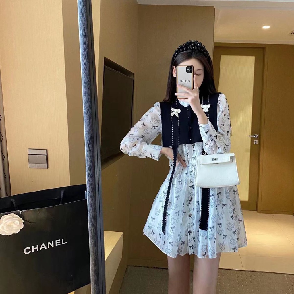 Set Đồ Hai Món In Họa Tiết Phong Cách Cổ Điển Thời Trang Xuân Hè Mới Cho Nữ