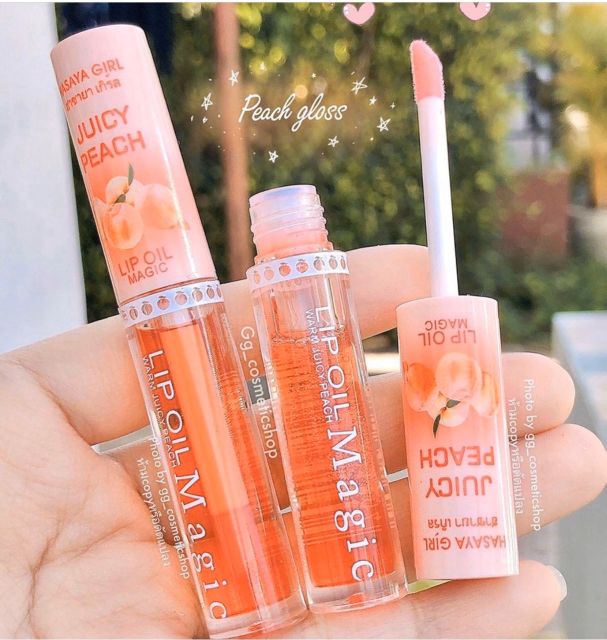 Son dưỡng môi quả đào Juici Peach Lip Oil Magic Hasayal Girl