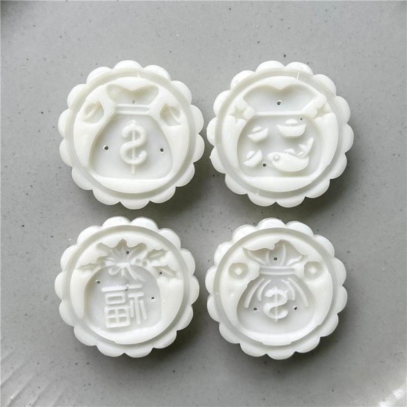 Khuôn Nhựa Làm Bánh Trung Thu Hình Túi Cầu Phúc 50g DIY