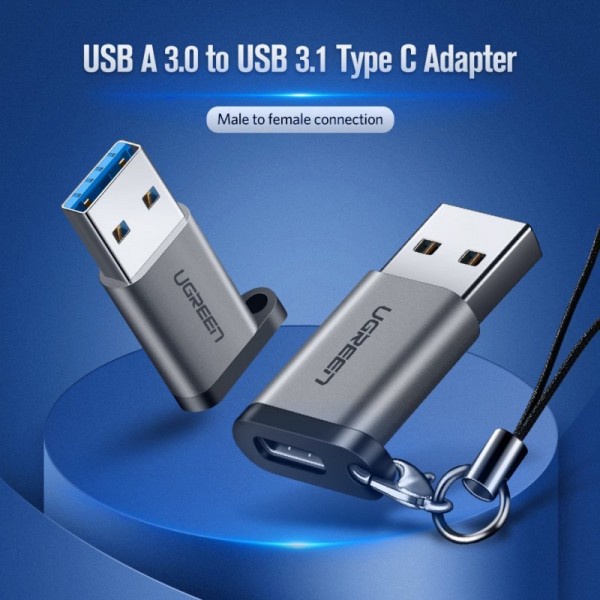 Đầu Chuyển USB 3.0 Sang USB C 3.1 Ugreen US276 - Hàng Chính Hãng Bảo Hành 18T đổi mới