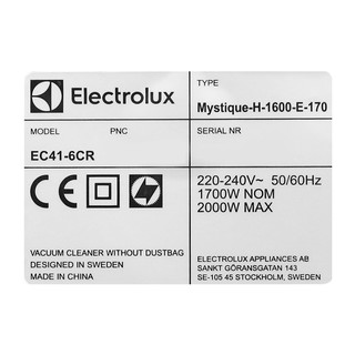 Máy hút bụi Electrolux EC41-6CR 2000W (MỚI 100%, BẢO HÀNH 12 THÁNG CHÍNH HÃNG)