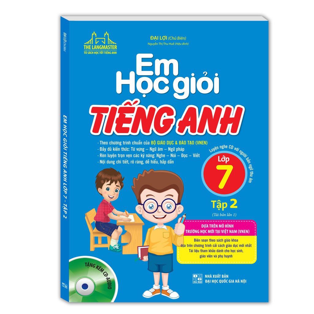 Sách - The Langmaster - Em học giỏi tiếng Anh lớp 7 - tập 2 (tái bản 2019)